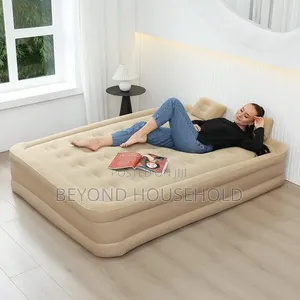 Double Size Inflatable Air Bed 6ft × 5ft – Air Mattress With Pillows