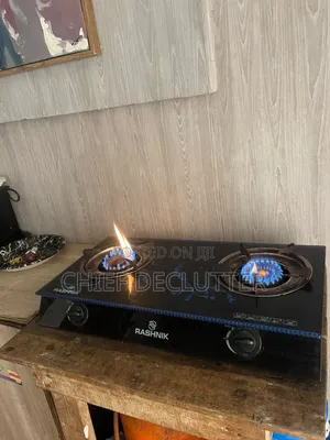 Original Rashnik Strong Glass Top Double Burner Gas Cooker