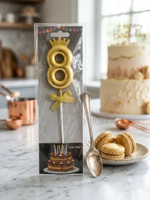 Golden Crown Number Cake Topper