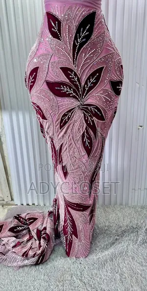 Luxury Hand Beaded Velvet Lace