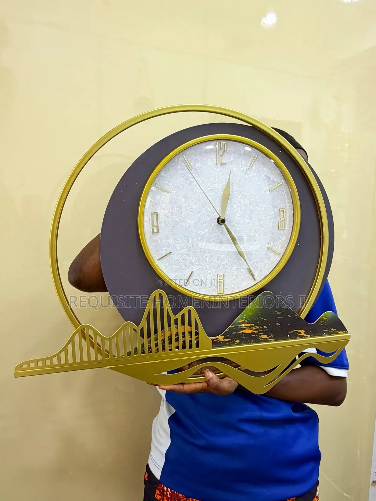 Luxury Wall Clock 
Size 58 by 57cm