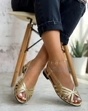 Metallic Fashion Wrap Sandals