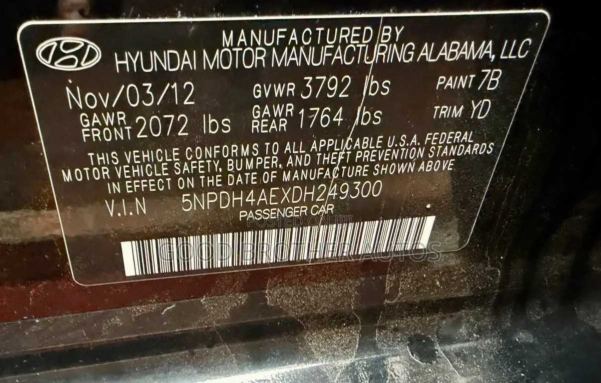 Hyundai Elantra 2013 Black