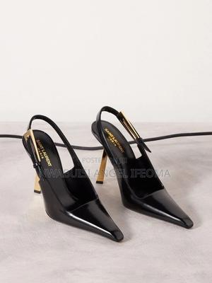 Saint Laurent Luxe Slip-on Stiletto Heels