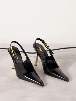Saint Laurent Luxe Slip-on Stiletto Heels