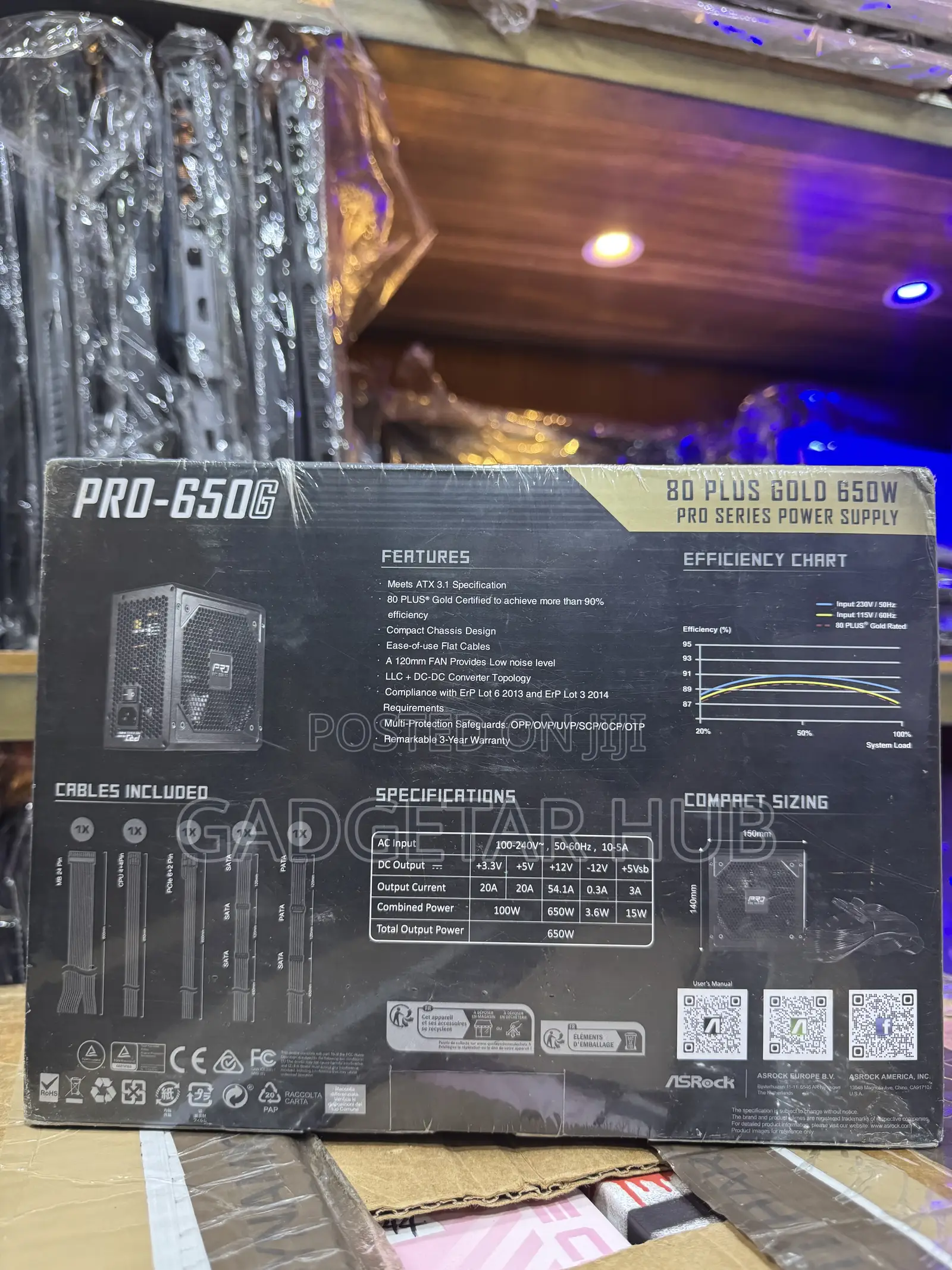 ASRock PRO-650G Power Supply - 650W