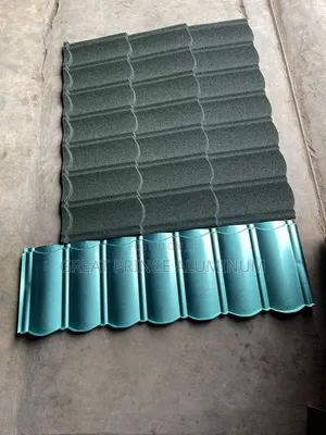 Stone Ties Roofing Sheet Black Bond and Green Milano and Brown