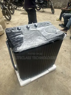 LG Jet Black Twin Tub Washing Machine – Model P800R3AGNC