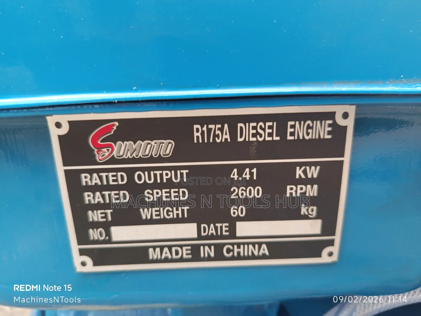 Sumoto R175A Diesel Engine