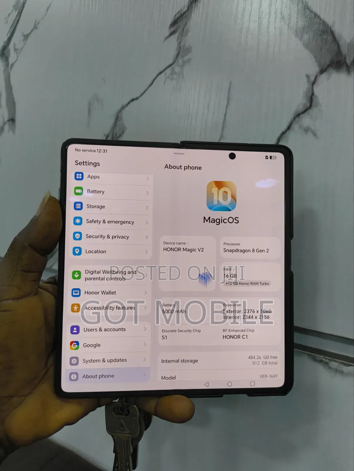 Honor Magic V2 512 GB Black