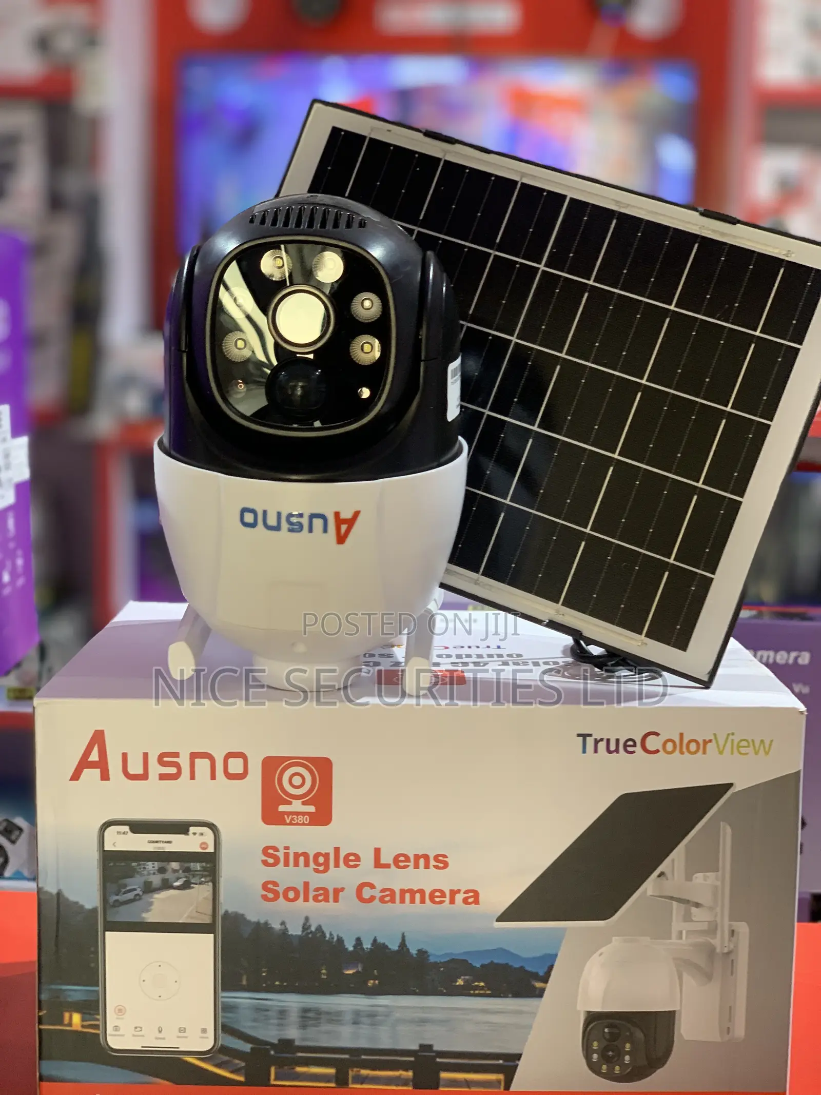 V380 Single Lens Solar Camera 5MP