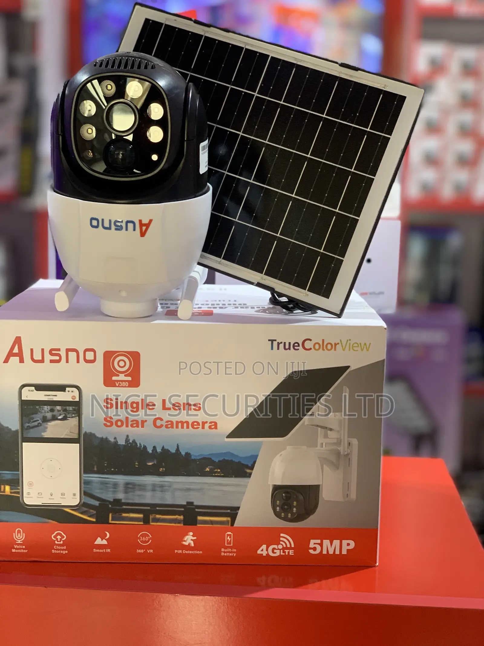 V380 Single Lens Solar Camera 5MP