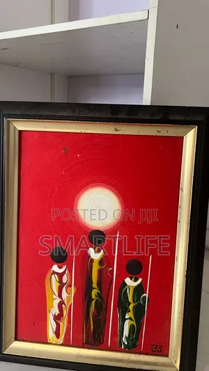 African Abstract Wall Art Painting Framed Artwork