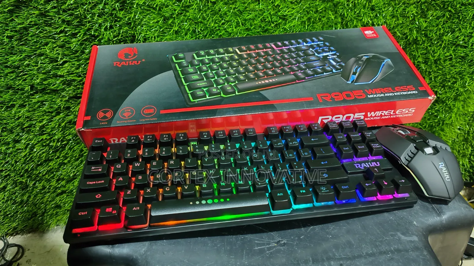 Wireless RGB Gaming Keyboard Mouse With USB—C Cable Charging Port