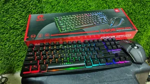 Wireless RGB Gaming Keyboard Mouse With USB—C Cable Charging Port