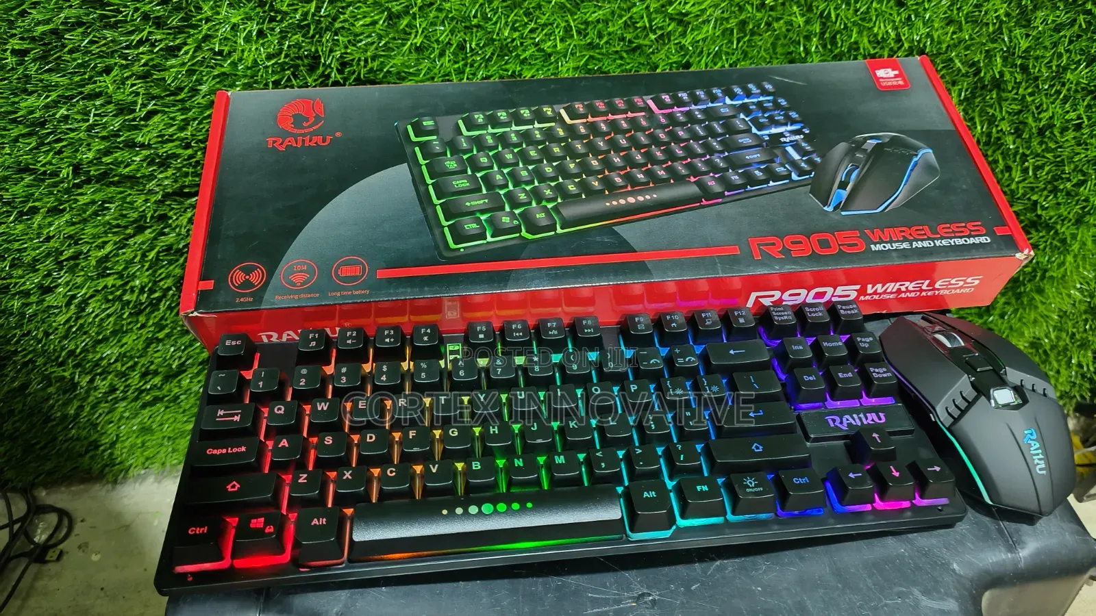 Wireless RGB Gaming Keyboard Mouse With USB—C Cable Charging Port