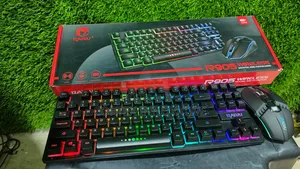 Wireless RGB Gaming Keyboard Mouse With USB—C Cable Charging Port