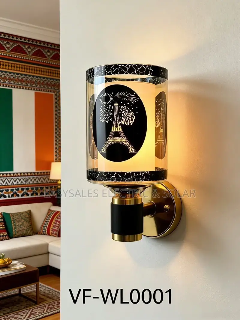 Acrylic Wall Lamp, Elegant Floral Design
