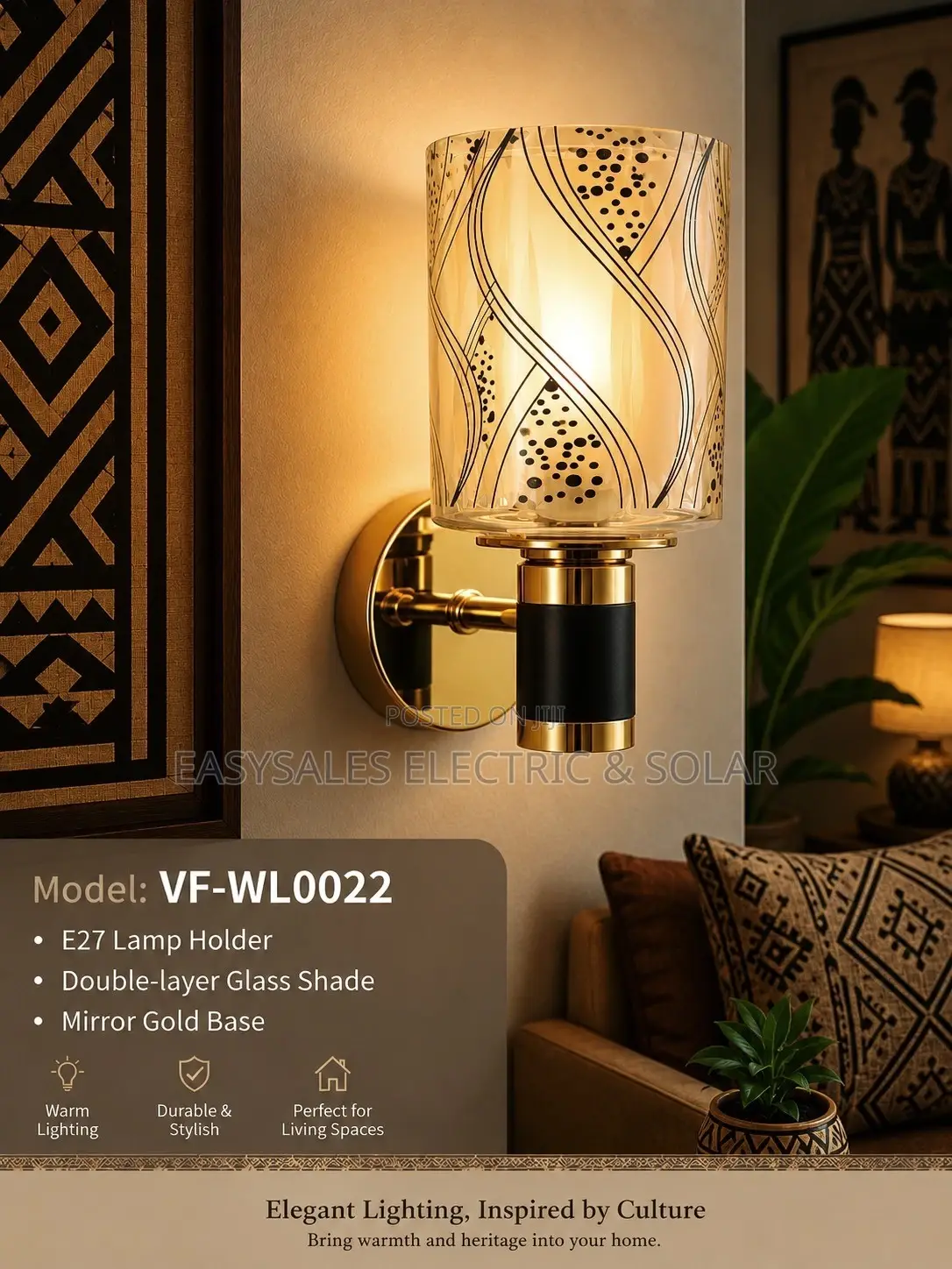 Acrylic Wall Lamp, Elegant Floral Design