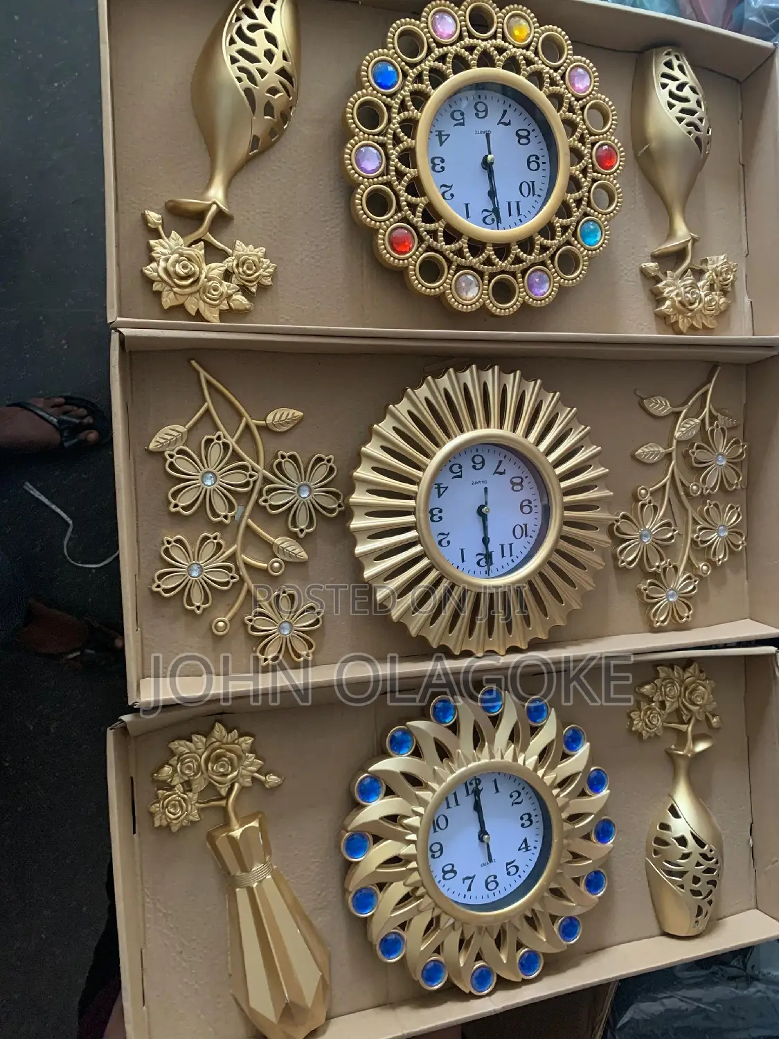 Fancy Wall Clock 3 in 1 Luxury