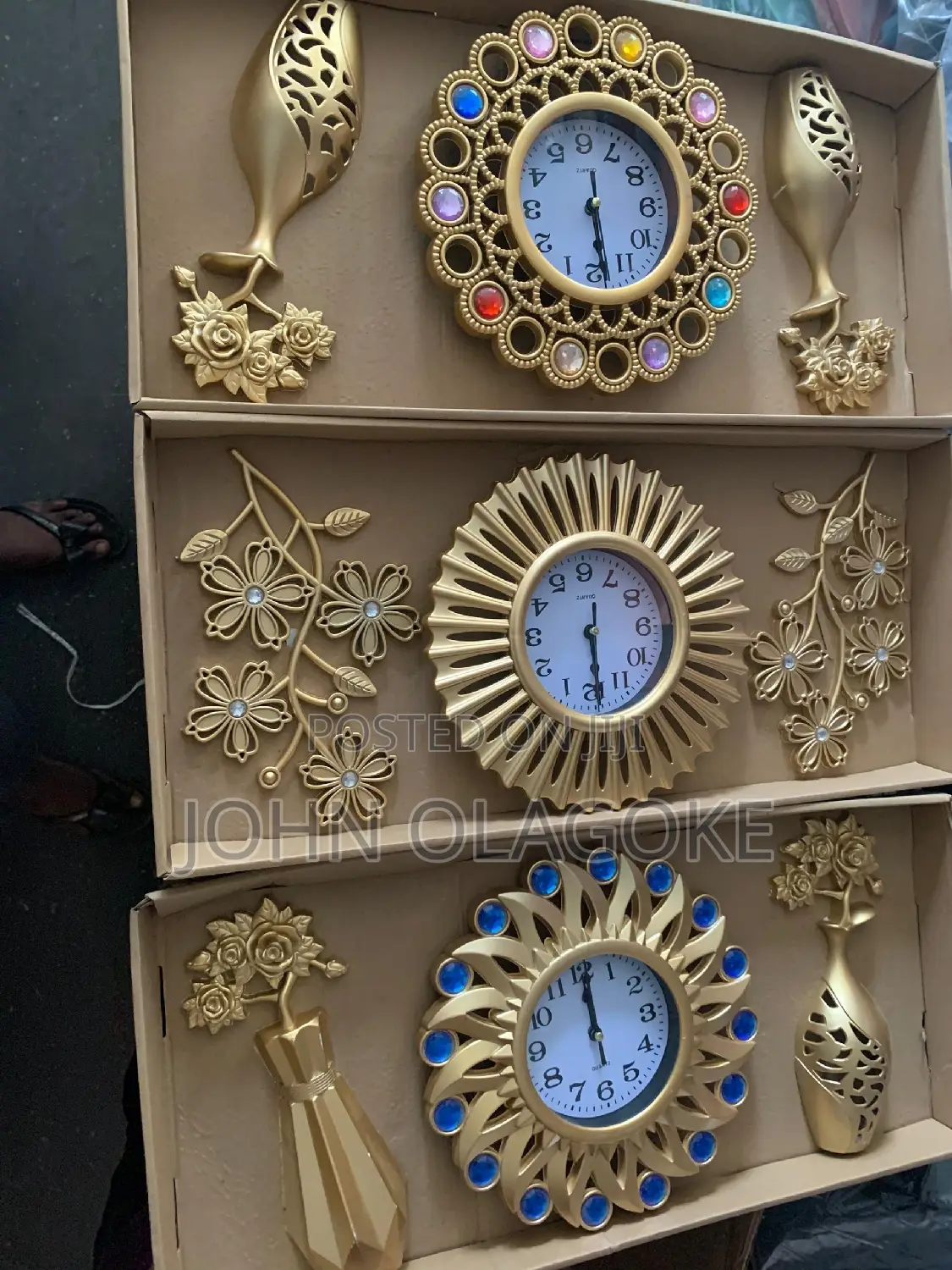 Fancy Wall Clock 3 in 1 Luxury