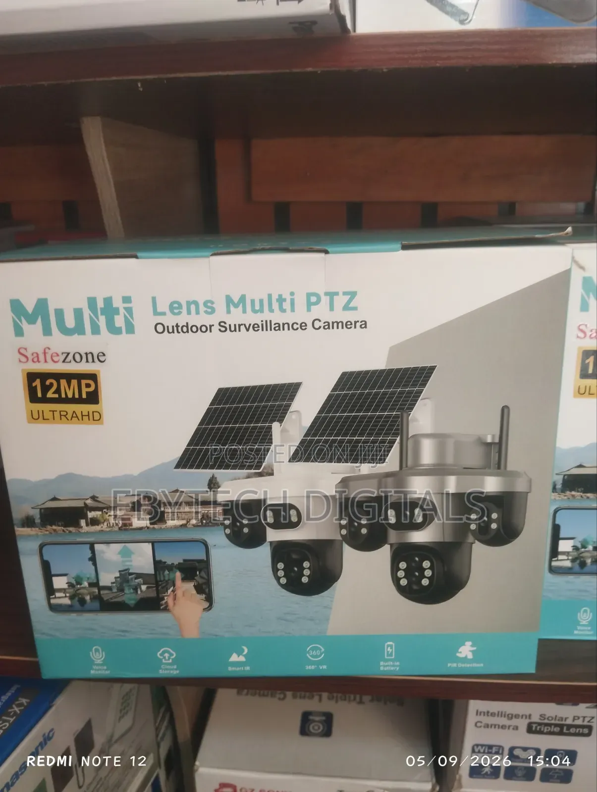 V380 Multi Lens Solar PTZ Camera
