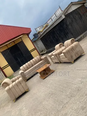 Brand New 7 Seaters Advanced Upholstery Couch With Center Table