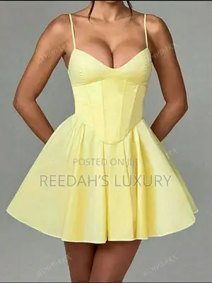 Sunshine Pleated Corset Mini Dress