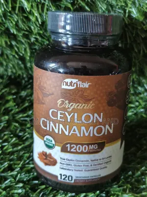 Certified Organic Ceylon Cinnamon NutriFlair, 1200 Mg, 120 Capsules