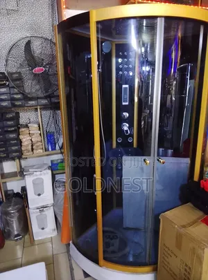 Executive Corner Shower Room With a Gold Frame 100×100cm