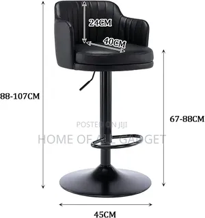 Leather 360 Adjustable Bar Stools - Set