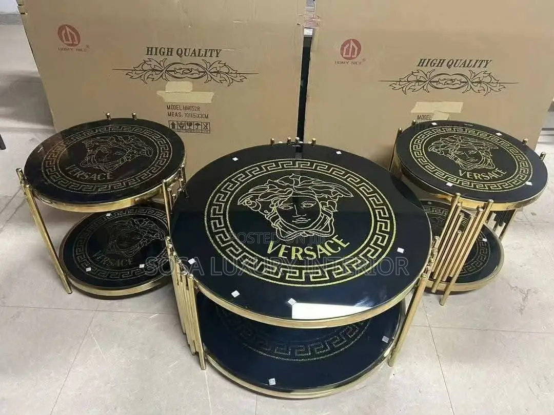 Premium Luxury Versace Style Nested Centre Table Set
