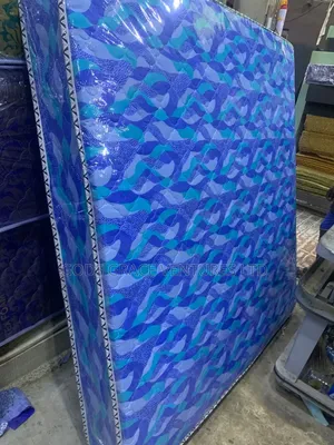 Blue King-Size Bed/Mattress (Semi Orthopedic)