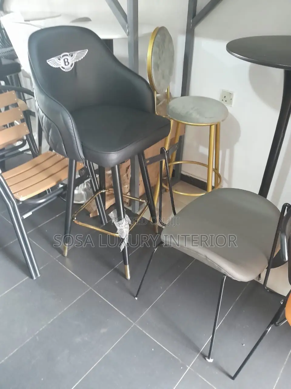 Premium Luxury Bentley Style Bar Stool