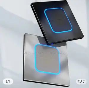 Tempered Glass Panel 1 2 3 4 Gang Wall Button Light Switch 1 2Way