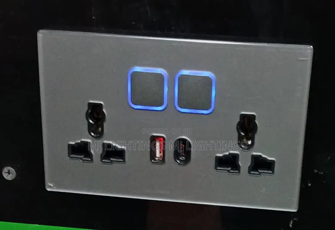 Tempered Glass Panel 1 2 3 4 Gang Wall Button Light Switch 1 2Way