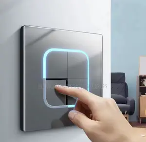 Tempered Glass Panel 1 2 3 4 Gang Wall Button Light Switch 1 2Way
