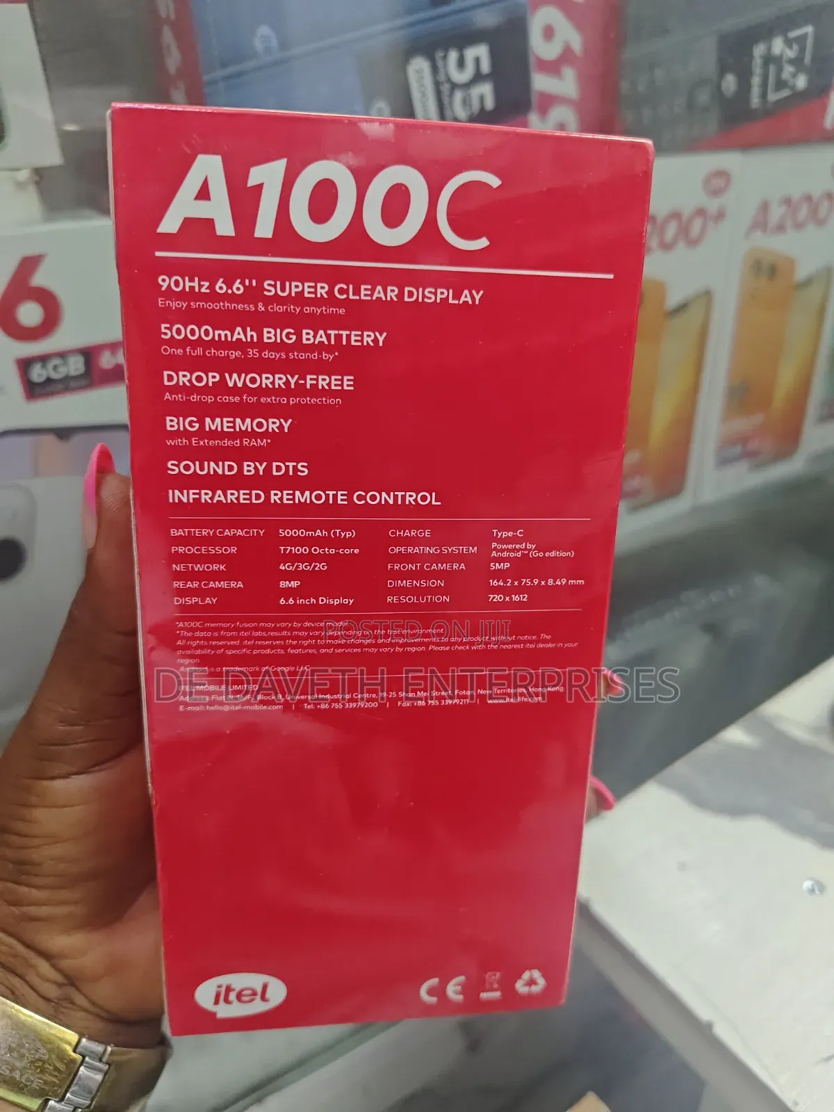 New Itel A100C 128 GB Gold