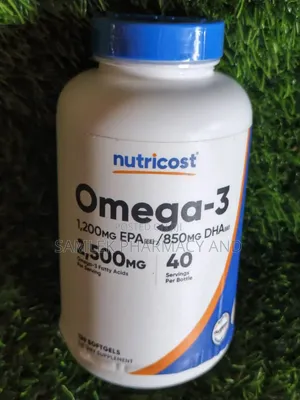 Nutricost Omega-3 Fish Oil (2500mg) 1200mg EPA DHA 850mg- 120softgel