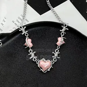 Pink Heart Charm Ladies Nacklace