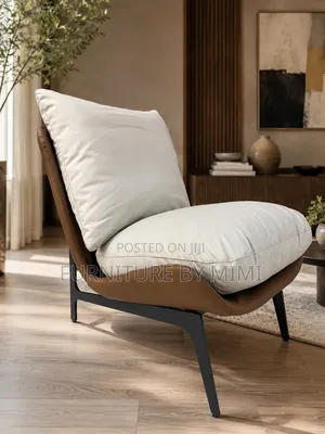 Premium Leather Lounge Accent Chair for Living Room / Office