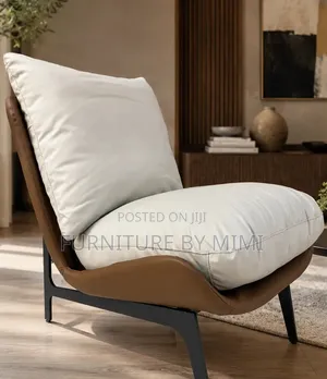 Premium Leather Lounge Accent Chair for Living Room / Office