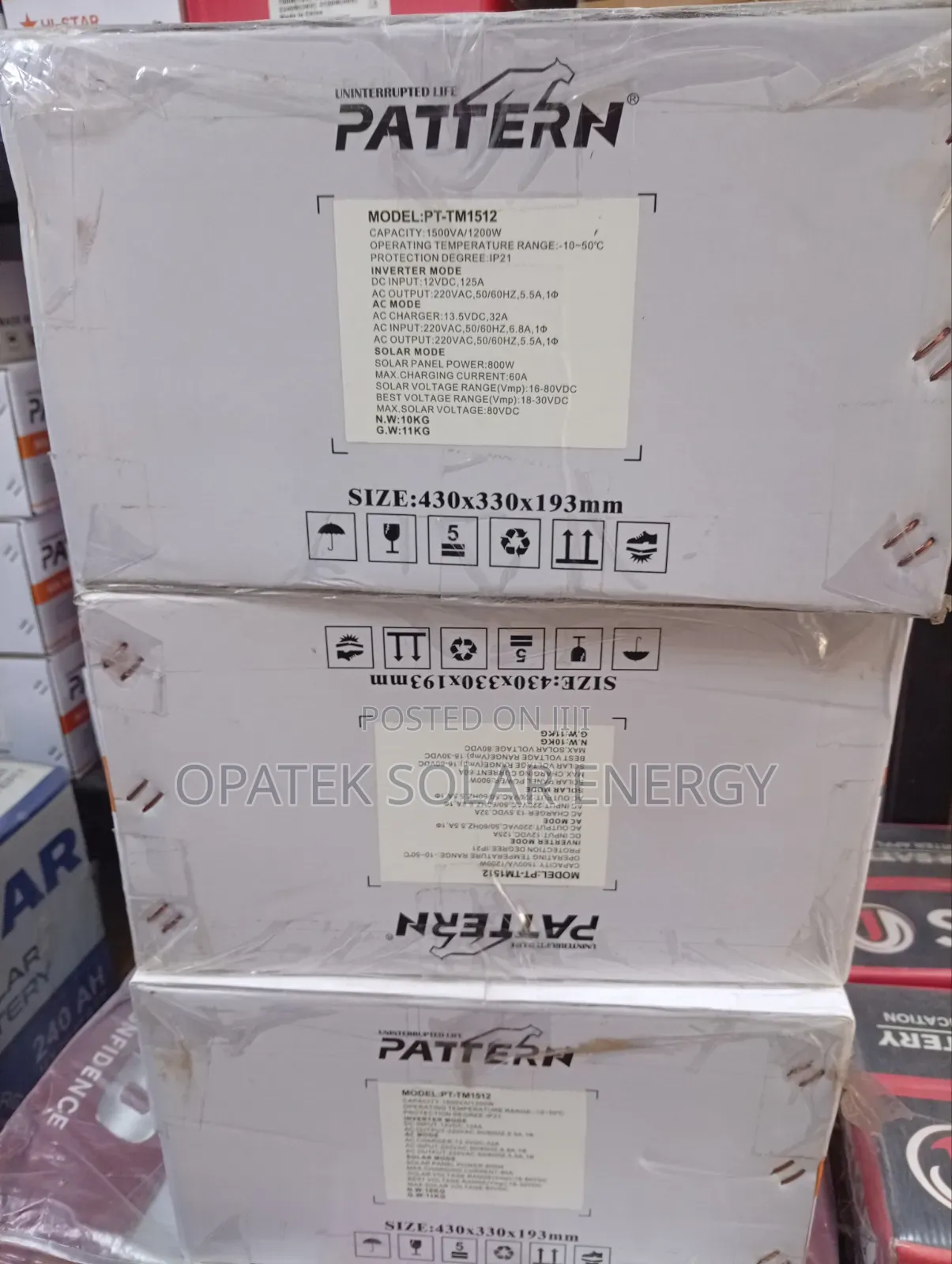 Pattern Hybrid Inverter 1.5kva 12v