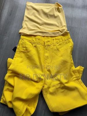 New In High Quality Yellow Tube Denim Set