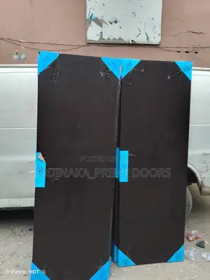 7ft by 3ft Plain Brown American Panel Steel Door