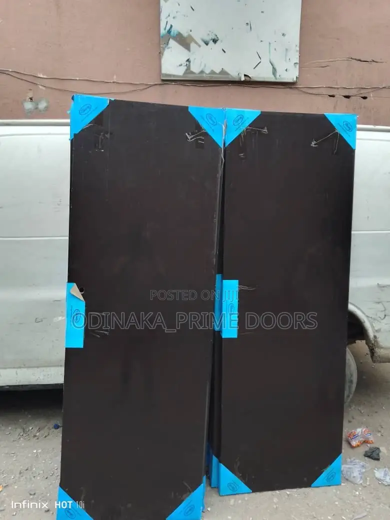 7ft by 3ft Plain Brown American Panel Steel Door