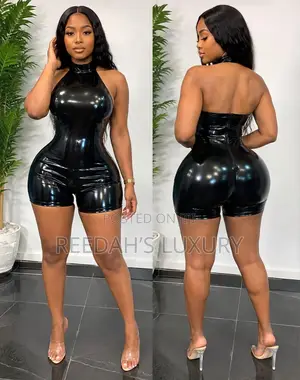 Leather Halter Romper