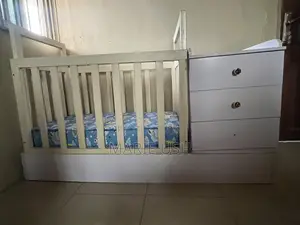 Baby Cot With Mattress and Detachable Wardrobe
