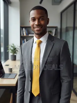 Classic Men's Corporate Yellow Necktie