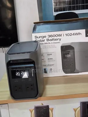Ecoflow Delta 3 Classic 1.8kVa (1kWh) Solar Generator Power Station